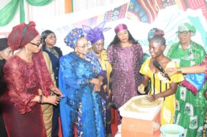 Director-General, Maryam Babangida National Center for Women Development (MBNCWD), Dr Adedayo Benjamins-Laniyi (L); Minister of Women Affairs and Social Development, Hon. Imaan Suleiman-Ibrahim (2nd L); and others during the celebration of the 1st Nigerian Pan-African Women’s Day organised by MBNCWD in Abuja on Friday (31/7/26).0267/THUR/JULY/30/2026/Deborah Bada/NAN